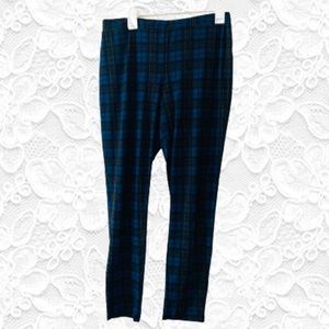 Blue plaid Kardashian Kollection legging